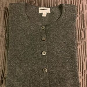 🌺100% Cashmere Long Cardigan Gray XL Charter Club